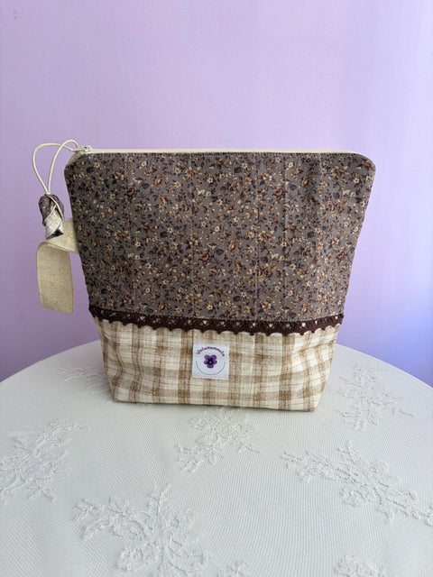 Borsa Portaprogetto con Pendaglio a Fiore Viola Mammola
