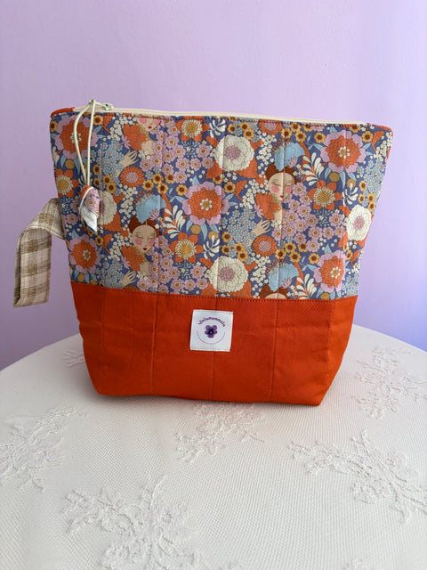 Borsa Portaprogetto con Pendaglio a Fiore Viola Mammola